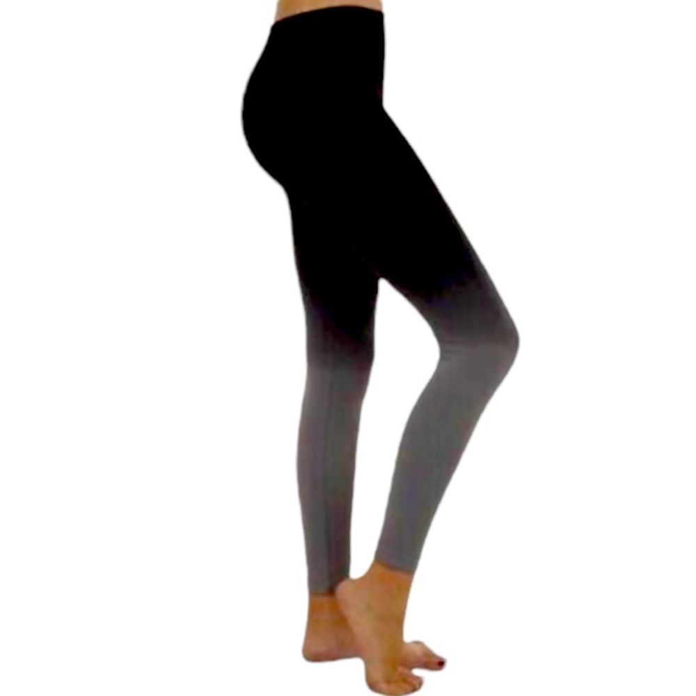 NEW Zaney Threads Gray Ombré Leggings